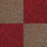 40 x Carpet Tiles 10m2 / Scarlet Red & Sand