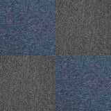 40 x Carpet Tiles 10m2 / Storm Blue & Charcoal Black