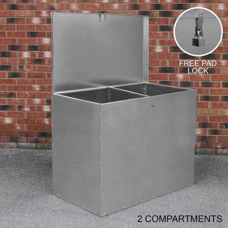 Galvanised Feed Store 2 Compartments