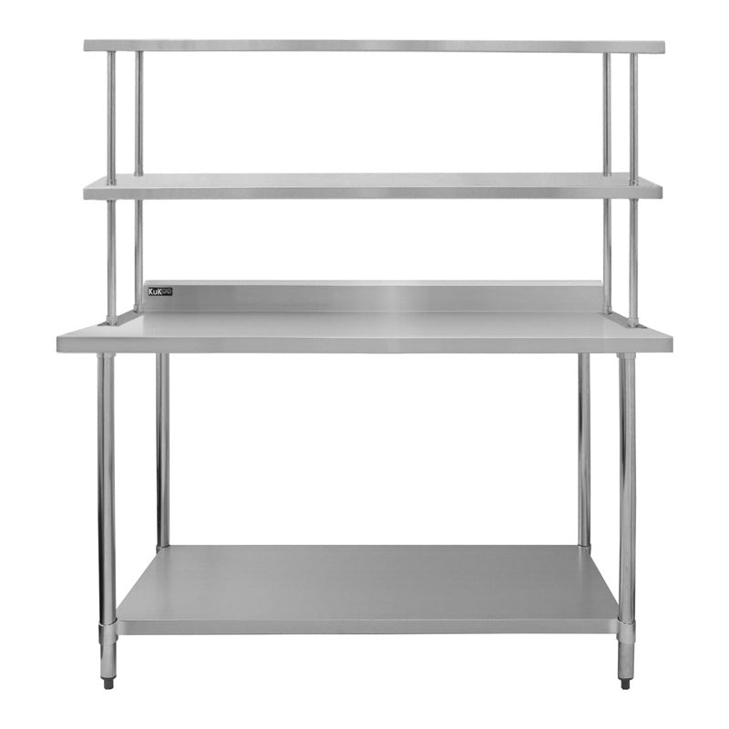 5ft Catering Bench With Double Over-Shelf