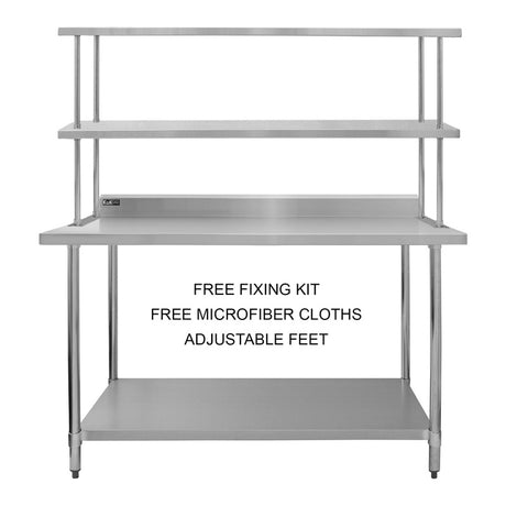 5ft Catering Bench With Double Over-Shelf