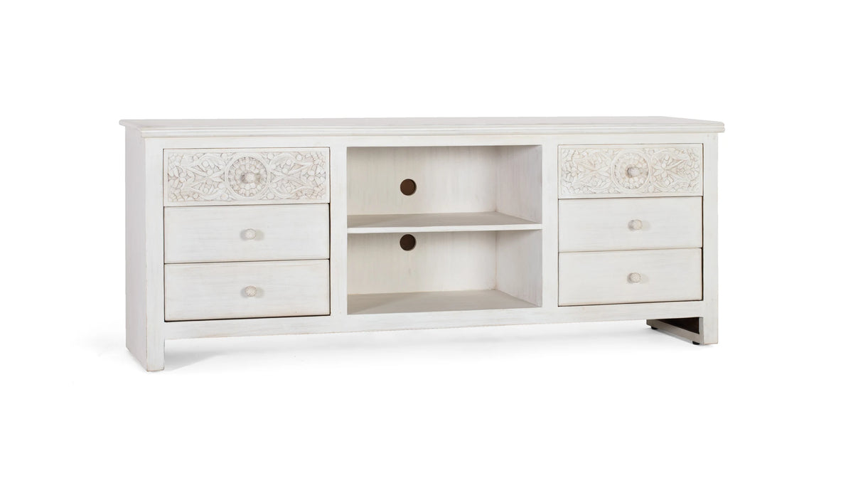 Giner and Colomer  Modern TV Stand With 6 Drawers And 2 Open Compartments