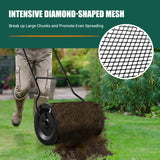 27 Inch Compost Spreader with Upgrade U-shaped Handle-Black