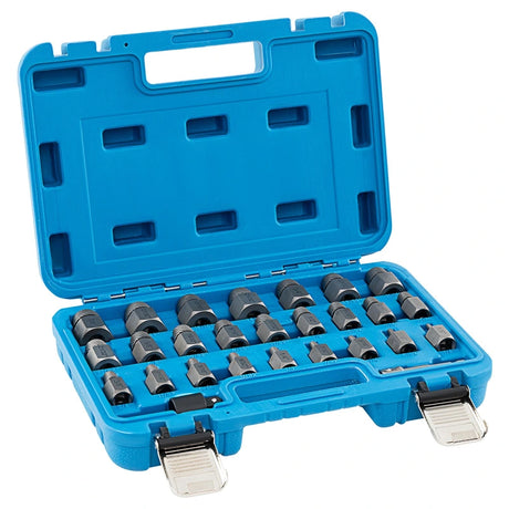 27-piece screw extractor set with box professional left-hand extractor set bolt extractor set blue