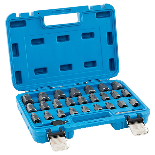 27-piece screw extractor set with box professional left-hand extractor set bolt extractor set blue