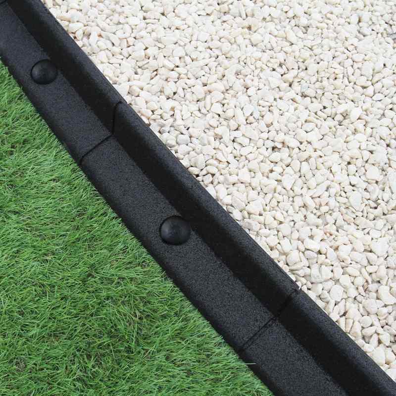 Flexible Lawn Edging Black 1.2m x 22