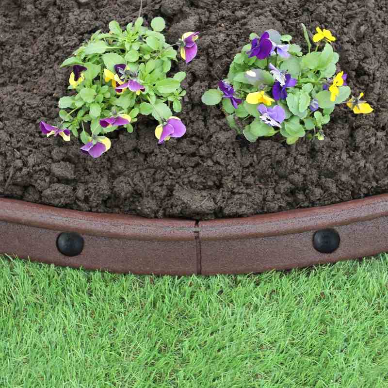 Flexible Lawn Edging Brown 1.2m x 50