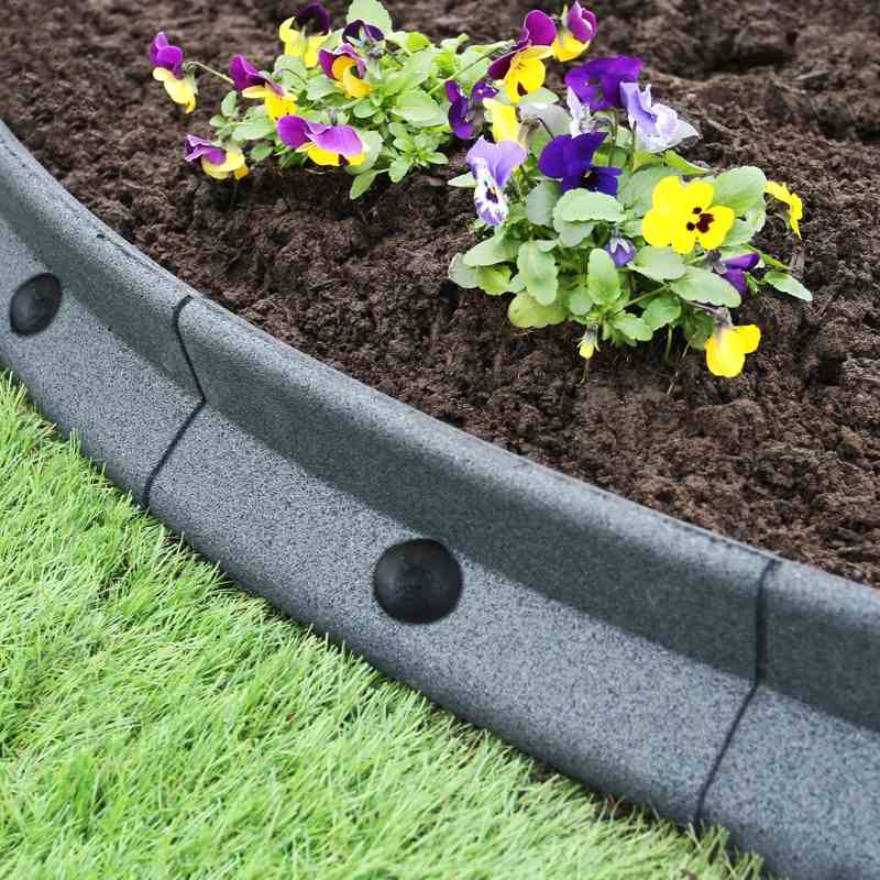 Flexible Lawn Edging Grey 1.2m x 18