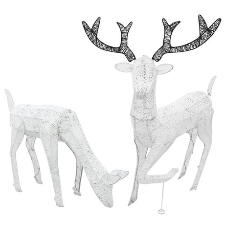 Large Light Up Stag & Doe Reindeer Set