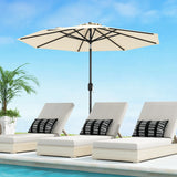 Garden parasol cantilever parasol with crank 2.7 m beige