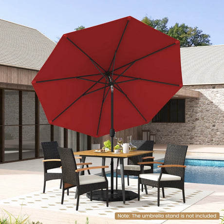 Garden parasol cantilever parasol with crank 2.7 m red