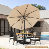 Garden parasol cantilever parasol with crank 2.7 m beige