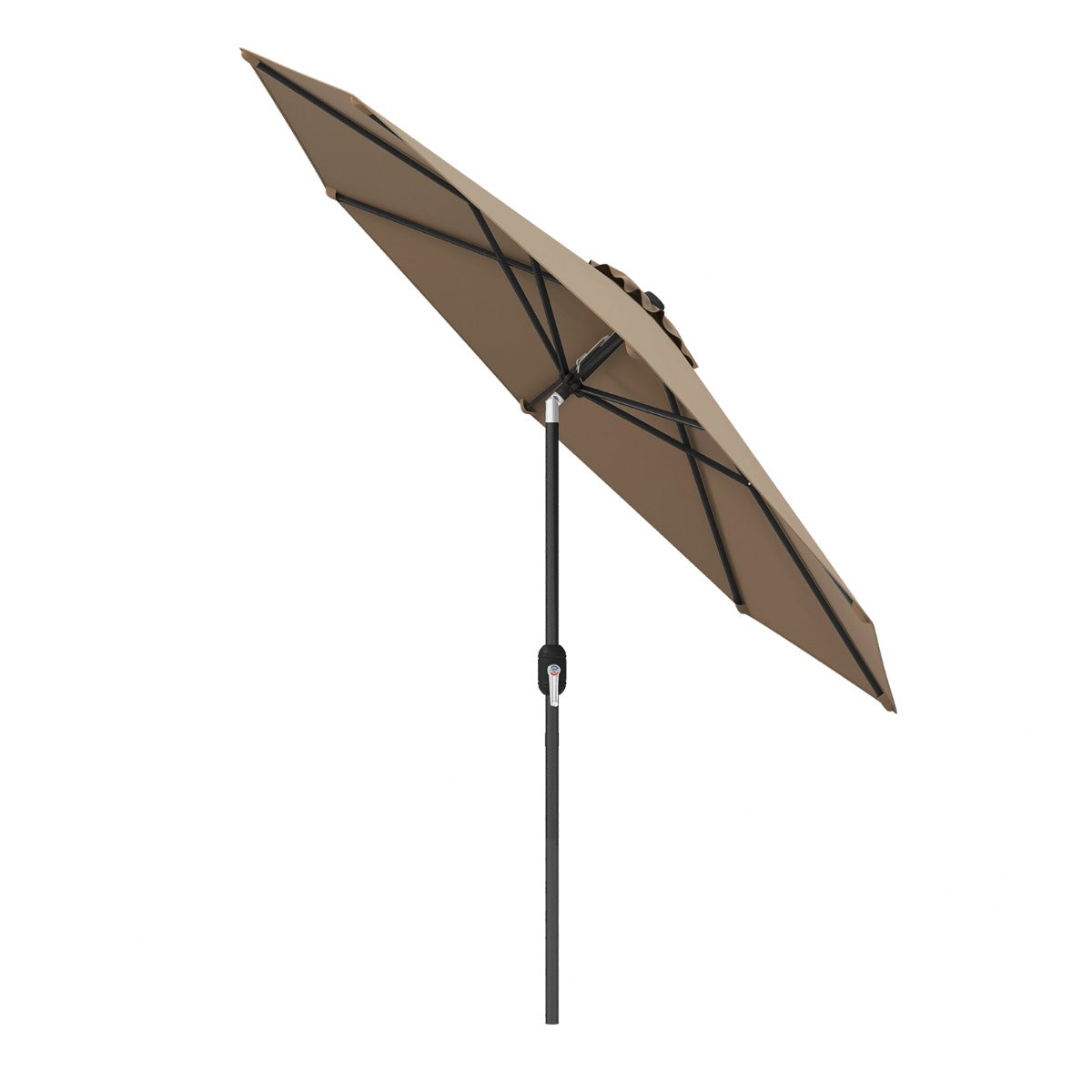 Garden parasol cantilever parasol with crank 2.7 m-brown