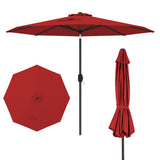 Garden parasol cantilever parasol with crank 2.7 m red