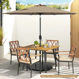 Garden parasol cantilever parasol with crank 2.7 m-brown