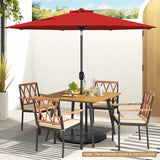 Garden parasol cantilever parasol with crank 2.7 m red