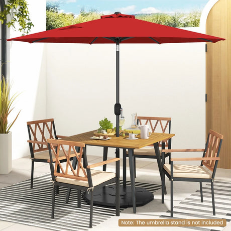 Garden parasol cantilever parasol with crank 2.7 m red
