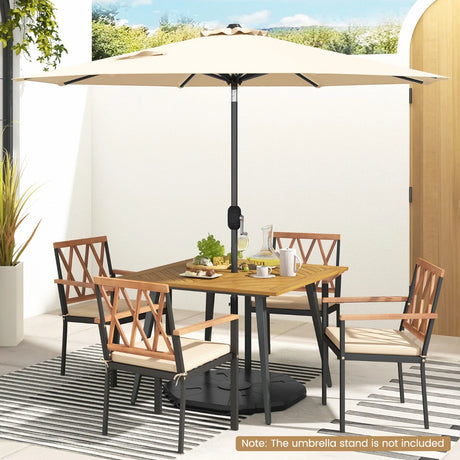 Garden parasol cantilever parasol with crank 2.7 m beige