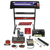 Vinyl Cutter LED, 5 in 1 Heat Press, Printer, Signcut Pro & Weeding Kit Bundle