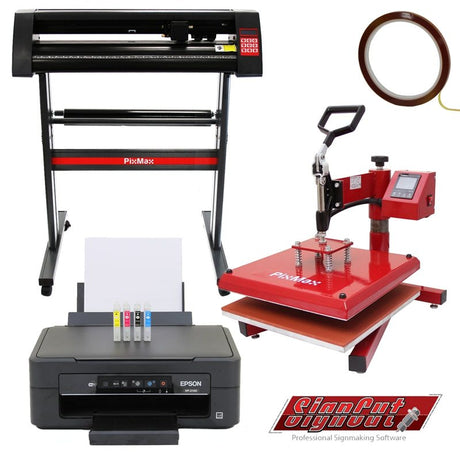 38cm Swing Press, 720mm Vinyl Cutter & Epson Printer