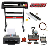 5 in 1 Heat Press, 720mm Vinyl Cutter, Epson Printer & Weeding Kit