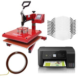 10 Sublimation Face Masks, Swing Heat Press & Eco Tank Printer