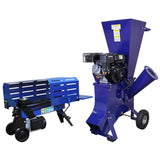 T-Mech Log Splitter 7T 520mm & T-Mech 6.5HP Wood Chipper