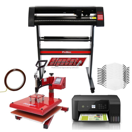 10 Face Masks, Swing Heat Press, Eco Tank Printer, Vinyl Cutter & Signcut Pro