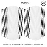 Medium Face Masks Sublimation Blanks / 50 Pack