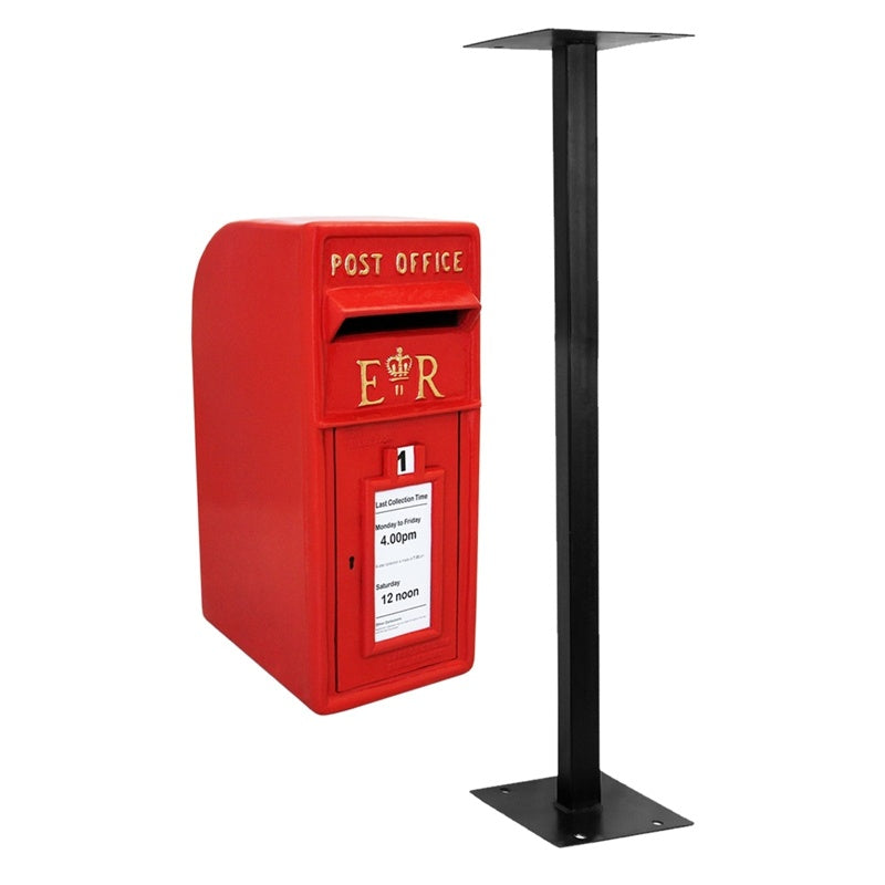 Red Royal Mail Post Box with Stand