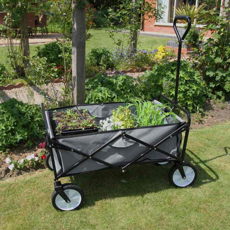 Foldable Garden Cart Grey