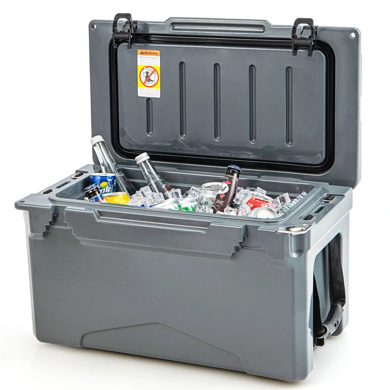 28L Rotomolded Cooler Insulated Portable Ice Chest-Dark Grey