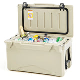 28L Rotomolded Cooler Insulated Portable Ice Chest-Tan