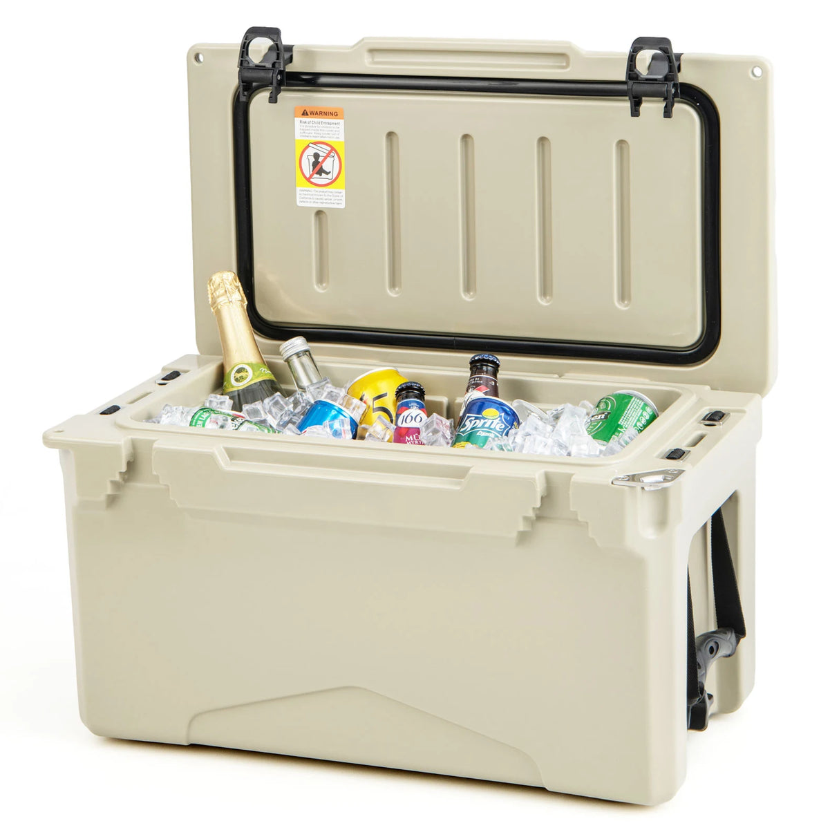 28L Rotomolded Cooler Insulated Portable Ice Chest-Tan