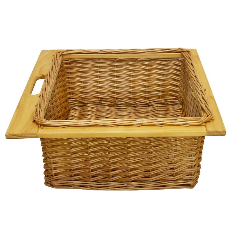 2 x Pull Out Wicker Kitchen Baskets 600mm