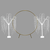 Wedding Moongate - Gold & 2 x Weeping Willow Tree 240cm Warm White