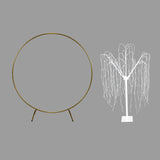 Wedding Moongate - Gold & 1 x Weeping Willow Tree 240cm Cool White