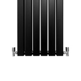 Designer Flat Panel Radiators Matt Black 1600mm x 420mm