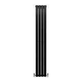 Designer Flat Panel Radiators Matt Black 1800mm x 280mm