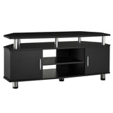 HOMCOM TV Unit Cabinet for TVs up to 55 Inches with Storage Shelves and Cupboard, Entertainment Centre for Living Room, Black