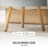 HOMCOM 3-Tier Coffee Table, Round End Table with 2 Hidden Compartments and Detachable Tray, Side Table with Storage for Living Room, Grey