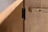 Giner and Colomer - 4-Door Acacia Wood Sideboard With Hand-Carved Door Details