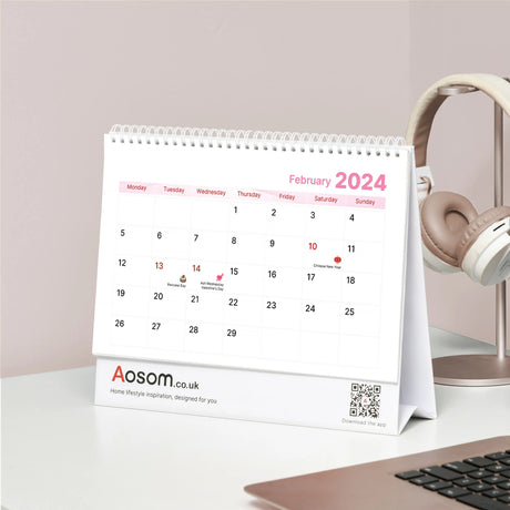 Aosom Customised 2024 Desk Calendar