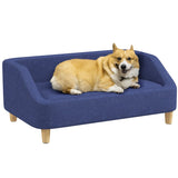 PawHut Dog Sofa, pet Bed, with Soft Cushion, Washable Cover, for Small, Medium & Large Dogs - Blue