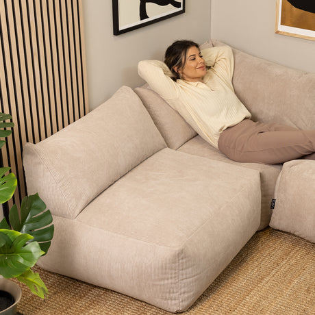 Complete Sofa - 2 x Corner Seats, 1 x Recliner Seat , 1 x Pouffe - Charcoal Grey