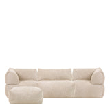 Complete Sofa - 2 x Corner Seats, 1 x Recliner Seat , 1 x Pouffe - Charcoal Grey