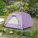 Outsunny 3-4 Person Camping Tent, Easy Set Up 3-4 Man Tent w/ Sewn-in Groundsheet, Waterproof Dome Tent w/ Mesh Windows