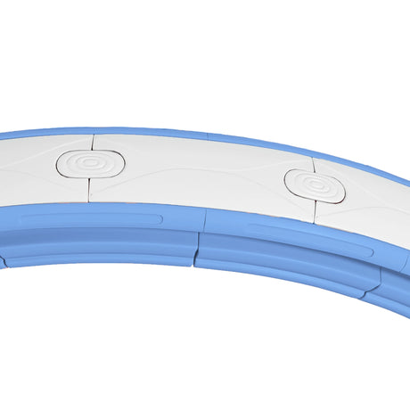 SPORTNOW Smart Weighted Hula Hoop, Massage Hula Ring w/ 16 Detachable Knots, 360 Auto-Rotating Ball, Digital Counter Light Blue