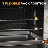 HOMCOM 20L 90-230 Mini Convection Oven, with Air Fry Function - Black