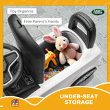 AIYAPLAY Land Rover Licensed Toddler Ride on Car with Horn, Engine Sounds, Under-Seat Storage, for 18-36 Months, White